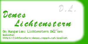 denes lichtenstern business card